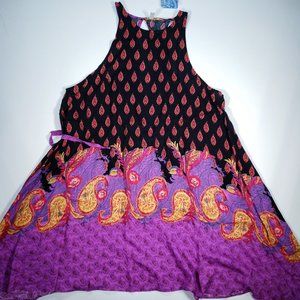 Free People Intimately Paisley Print Dress Medium